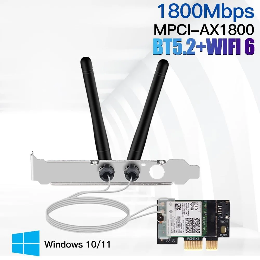 YINGHUA YINGHUA MPCI-AXE3000 Wi-Fi 6E AX210 PCIe Wi-Fi adapter — product photo