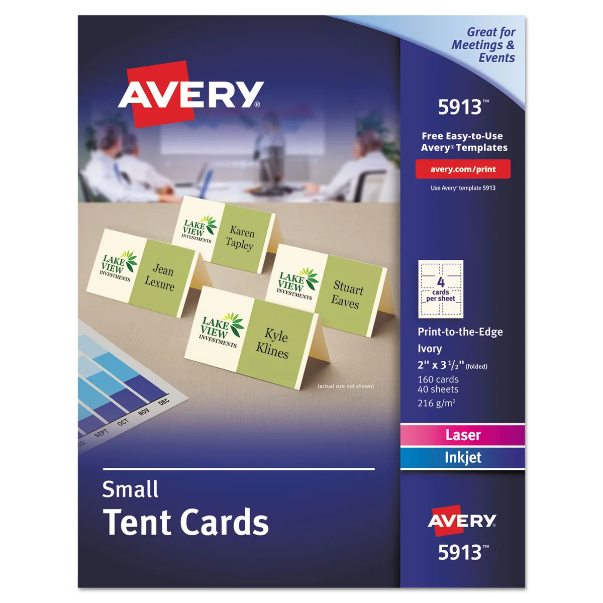 White matte tent cards in a flat sheet layout