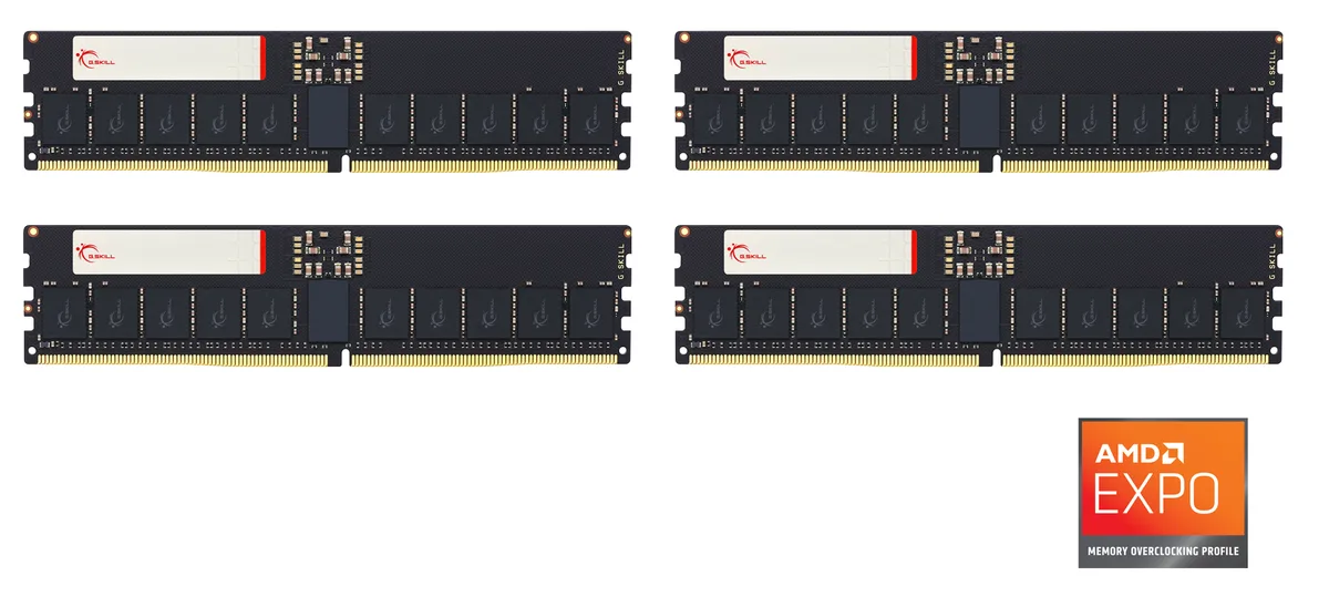G.SKILL G.SKILL F5-6400R3239F32GQ4-T5N 128GB (4x32GB) DDR5-6400 CL32 Registered ECC server RAM — product photo