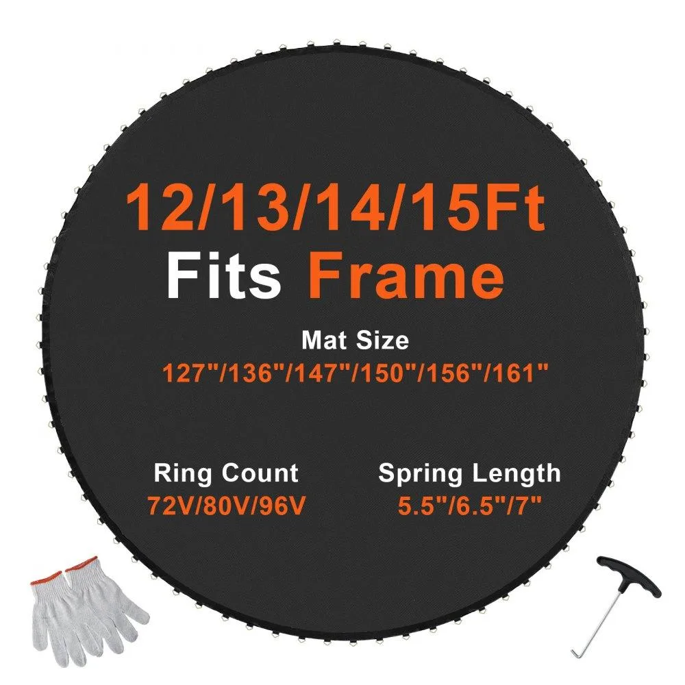 VEVOR VEVOR Replacement Trampoline Mat 12ft 127in 72 V-Rings 5.5in Springs — product photo