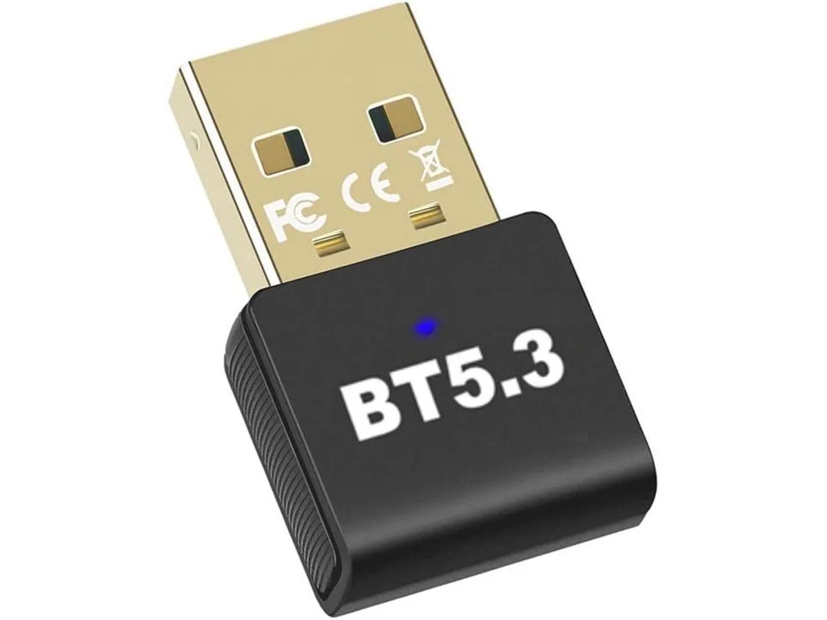 Tiny USB Bluetooth 5.3 dongle with gold-plated connector