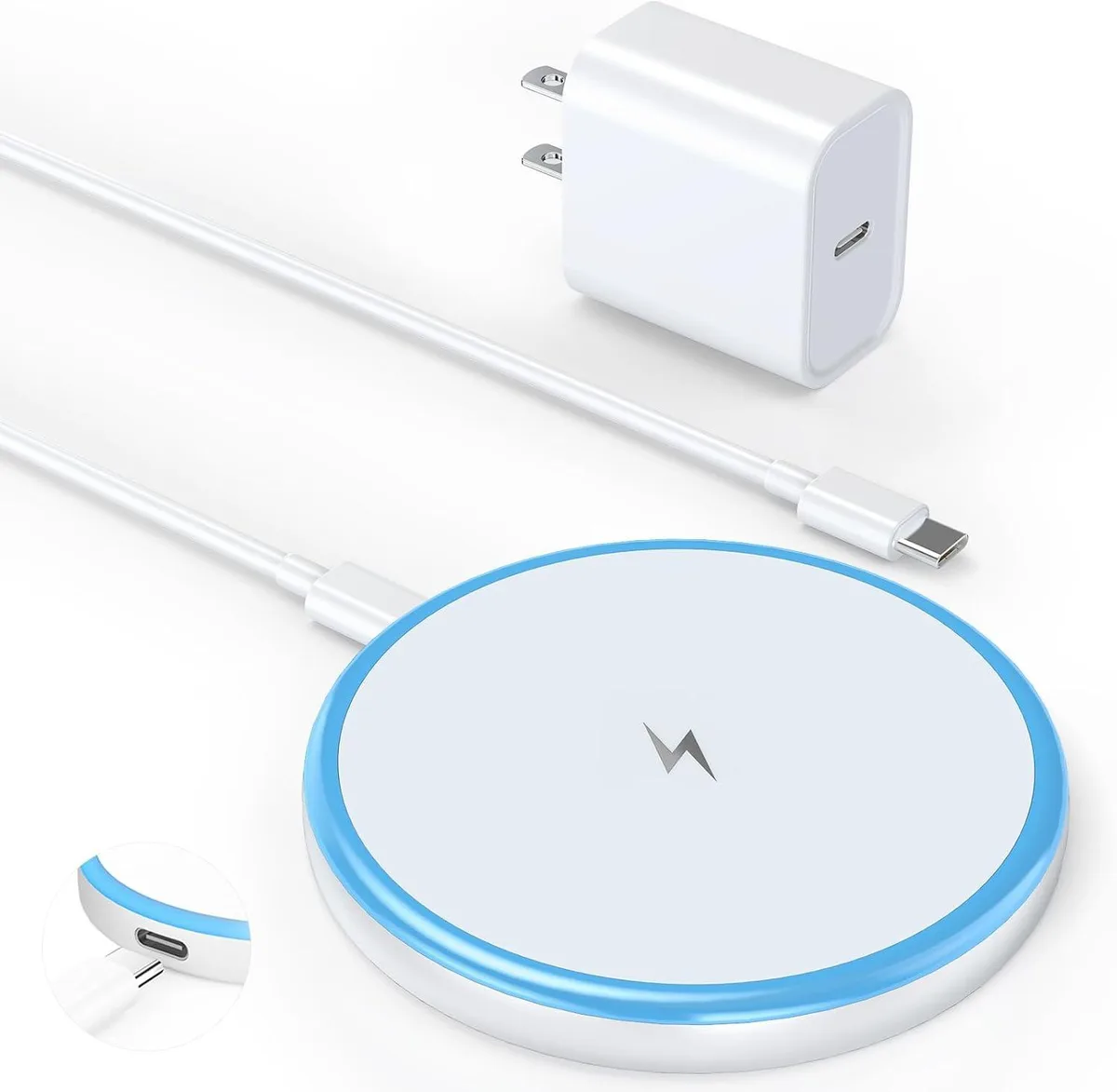 KINGARD KINGARD Magnetic Wireless Charger 15W with 20W Adapter 6ft Cable — product photo
