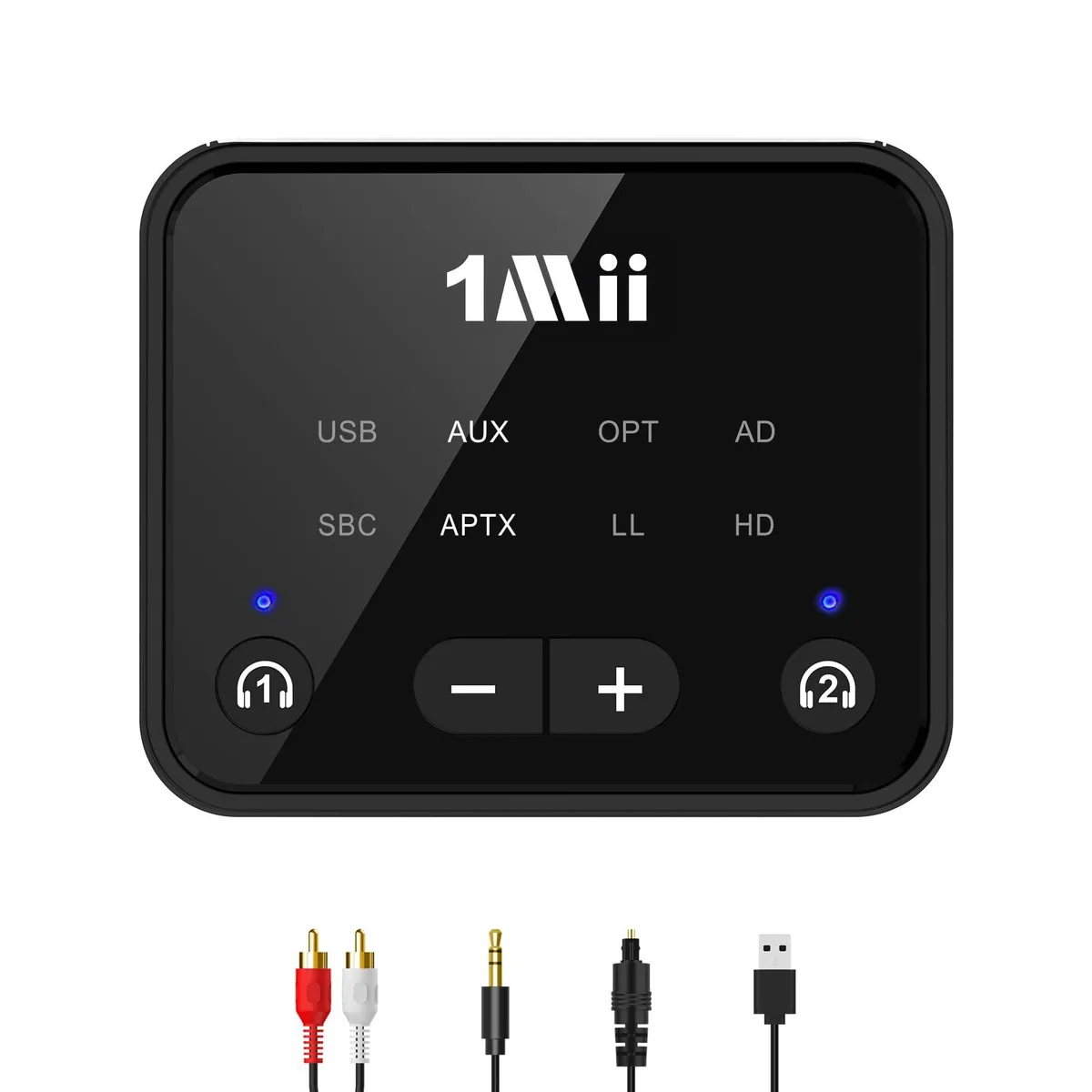 Small rectangular black ABS box with volume knob and ports