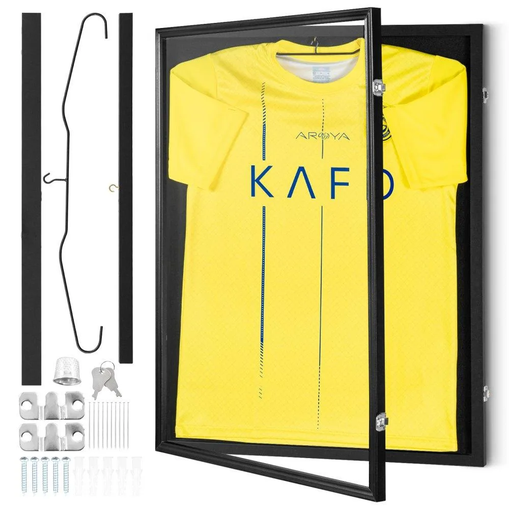 VEVOR VEVOR Jersey Display Frame Case 23.3 x 31.2 x 1.5 in Matte Black — product photo
