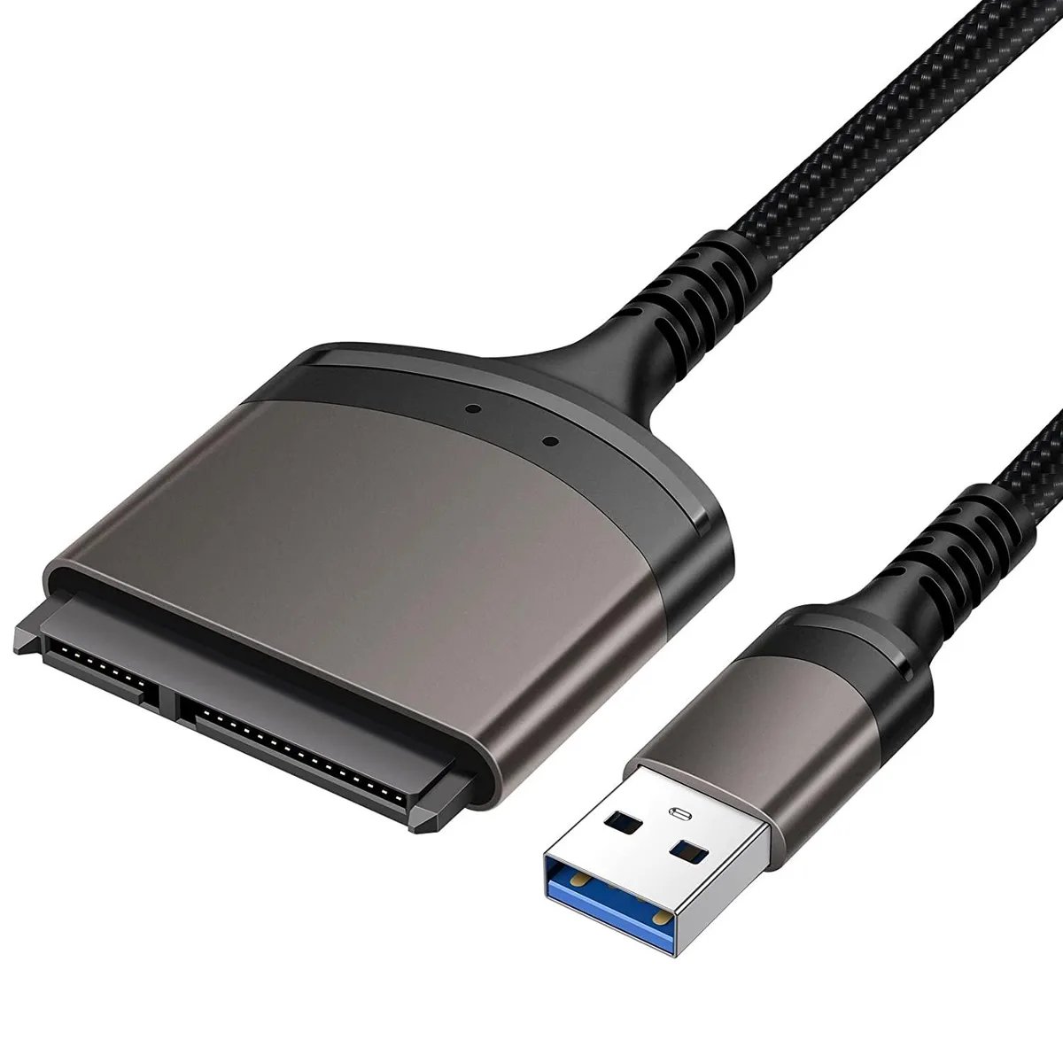 IHDAPP IHDAPP SATA to USB 3.0 Adapter Cable 9 Inchs Aluminum Shell Nylon Cord — product photo