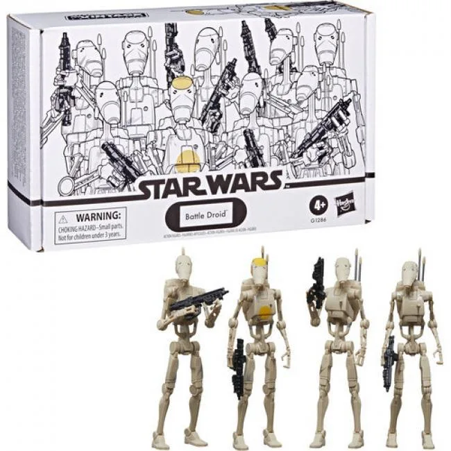 Hasbro Hasbro G12865L0 Star Wars Phantom Menace Battle Droid 4-Pack action figure — product photo
