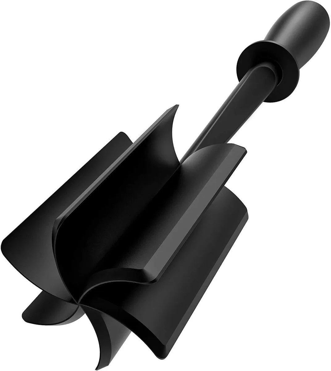Black nylon meat masher 10.9 inches long 2.3 inches wide five blade head
