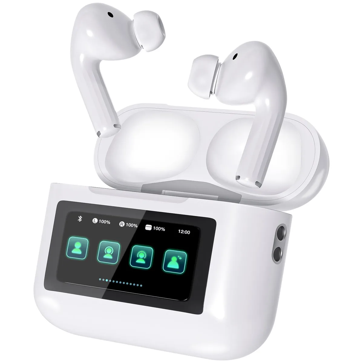  VCNBAN A9 pro ANC White In-Ear Bluetooth 5.4 48Hrs Touchscreen Case — product photo