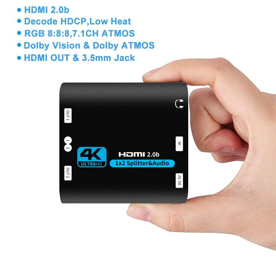 LUOM LUOM OZF6-1 1x2 HDMI Splitter 4K 60Hz Audio audio — product photo