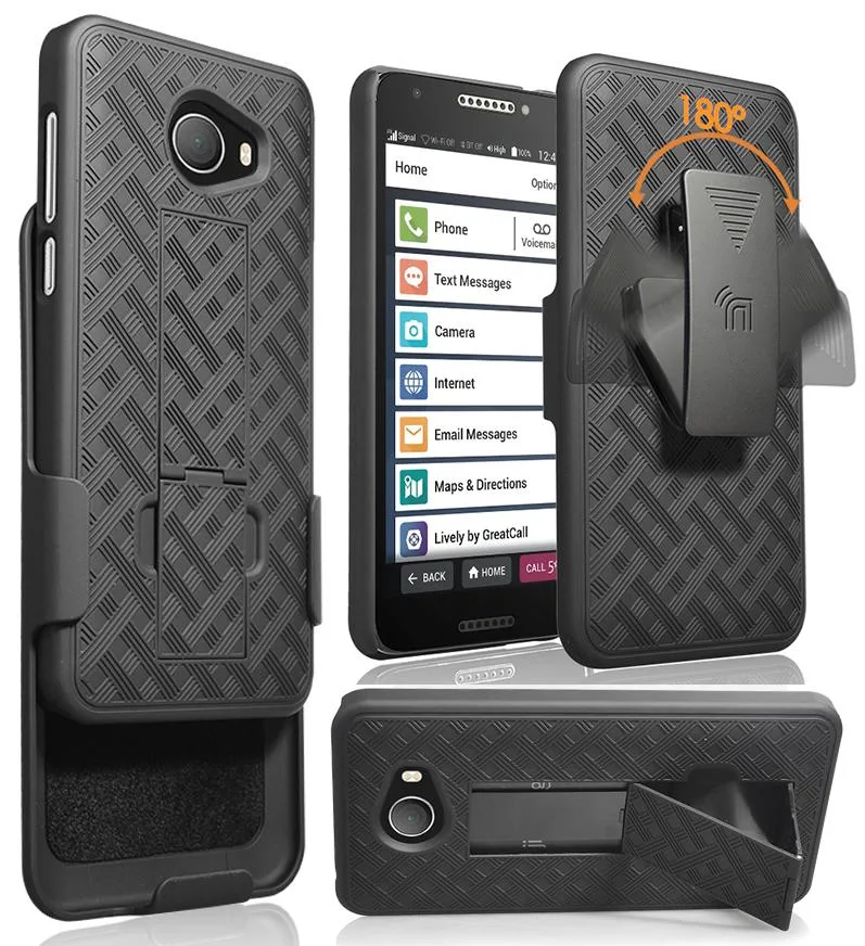 Nakedcellphone Nakedcellphone Kickstand Case + Belt Clip Holster Combo Black 5049SJBS2 — product photo