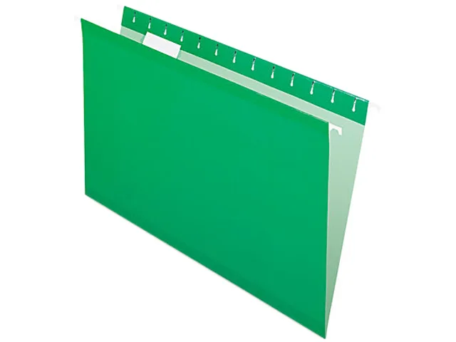 Pendaflex Pendaflex 415315BGR reinforced hanging file folder legal bright green 25/box — product photo