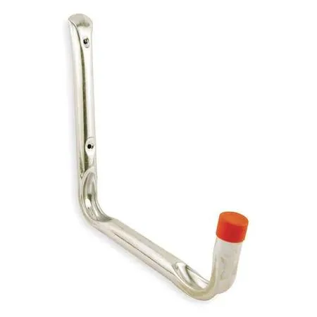 Silver zinc-plated steel storage hook, 10 13/16 inch projection