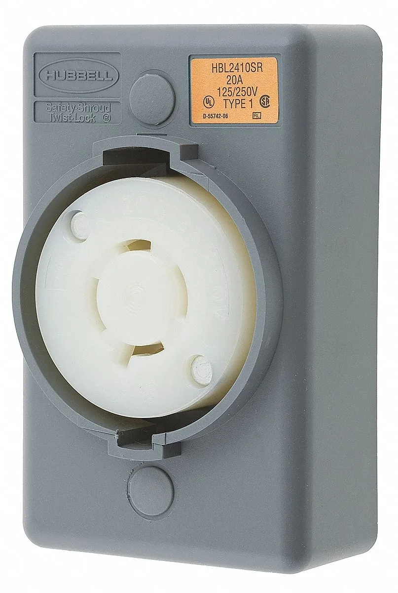 Hubbell Incorporated Hubbell HBL2410SR Locking Receptacle L14-20R 20A 125/250V — product photo