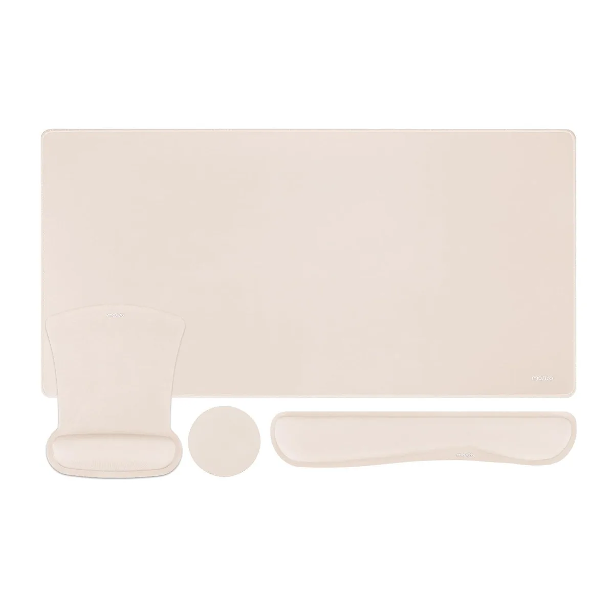  MOSISO Keyboard Mouse Pad Set Apricot 31.5 x 15.75 inch — product photo