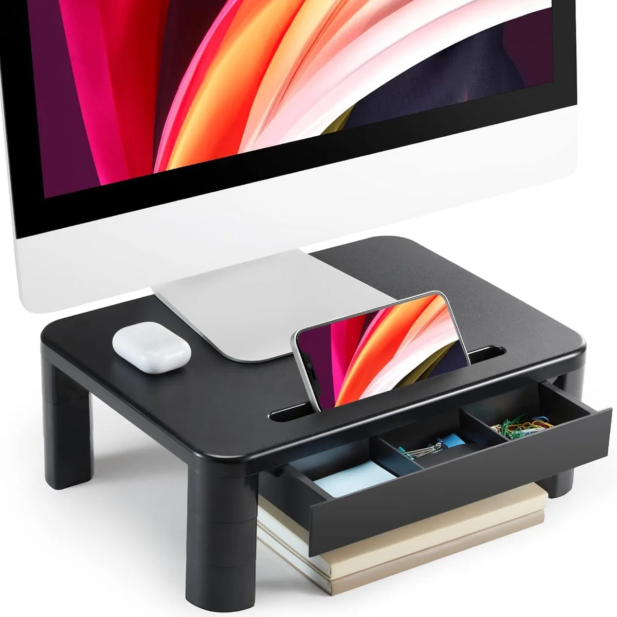 ETEIZU ETEIZU Monitor Accessory Height Adjustable Stand with Drawer 2.3 3.7 5.19 in — product photo