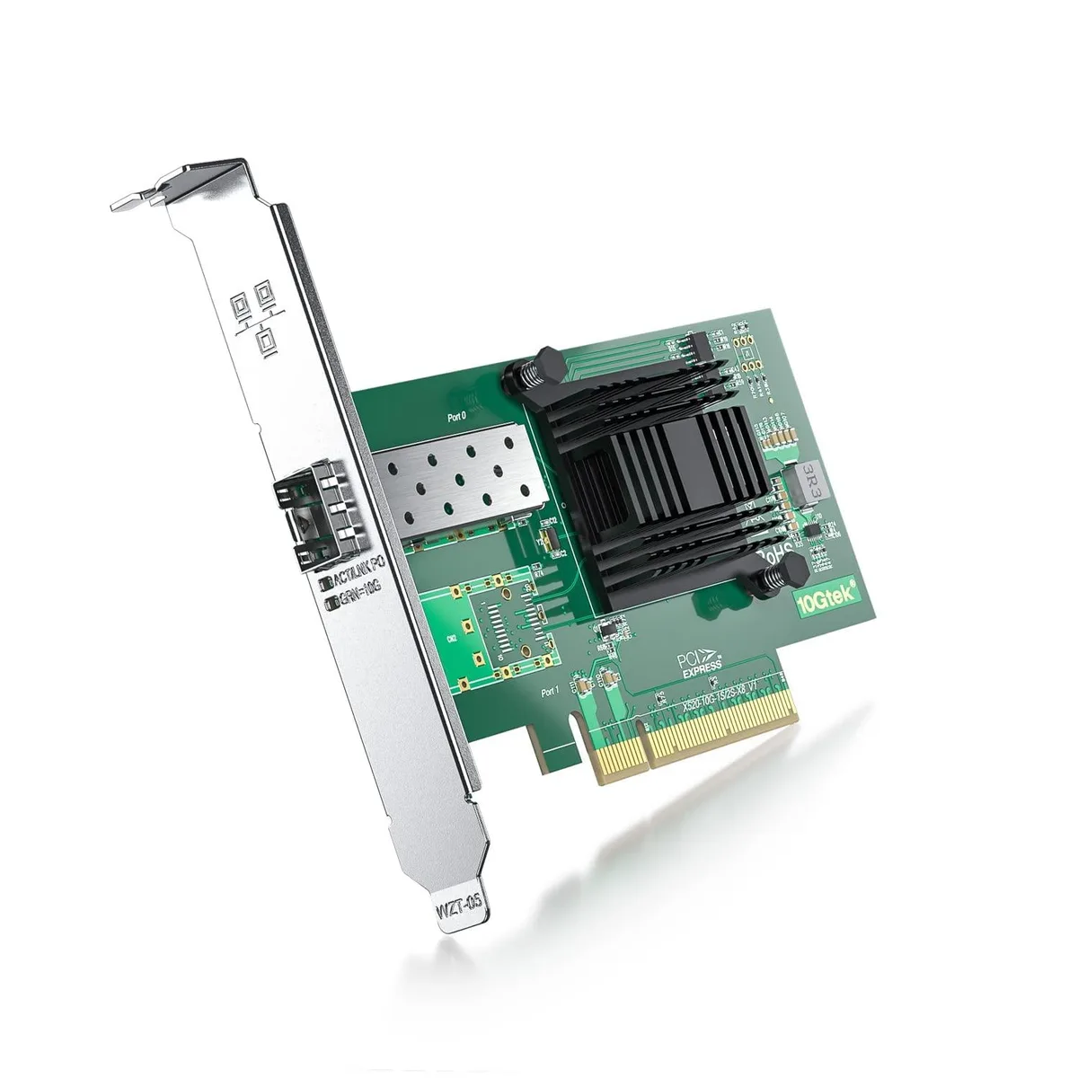 BFKK BFKK 10Gb PCI-E Network Card Single SFP+ Port Intel 82599EN Controller — product photo