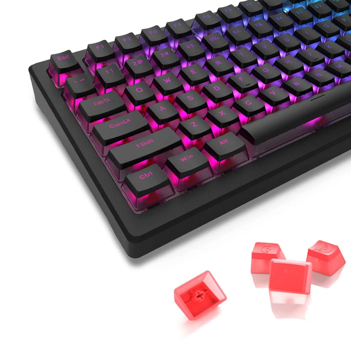 Womier Womier Pudding Keycaps 165 Keys PBT OEM Profile Black/Orange — product photo