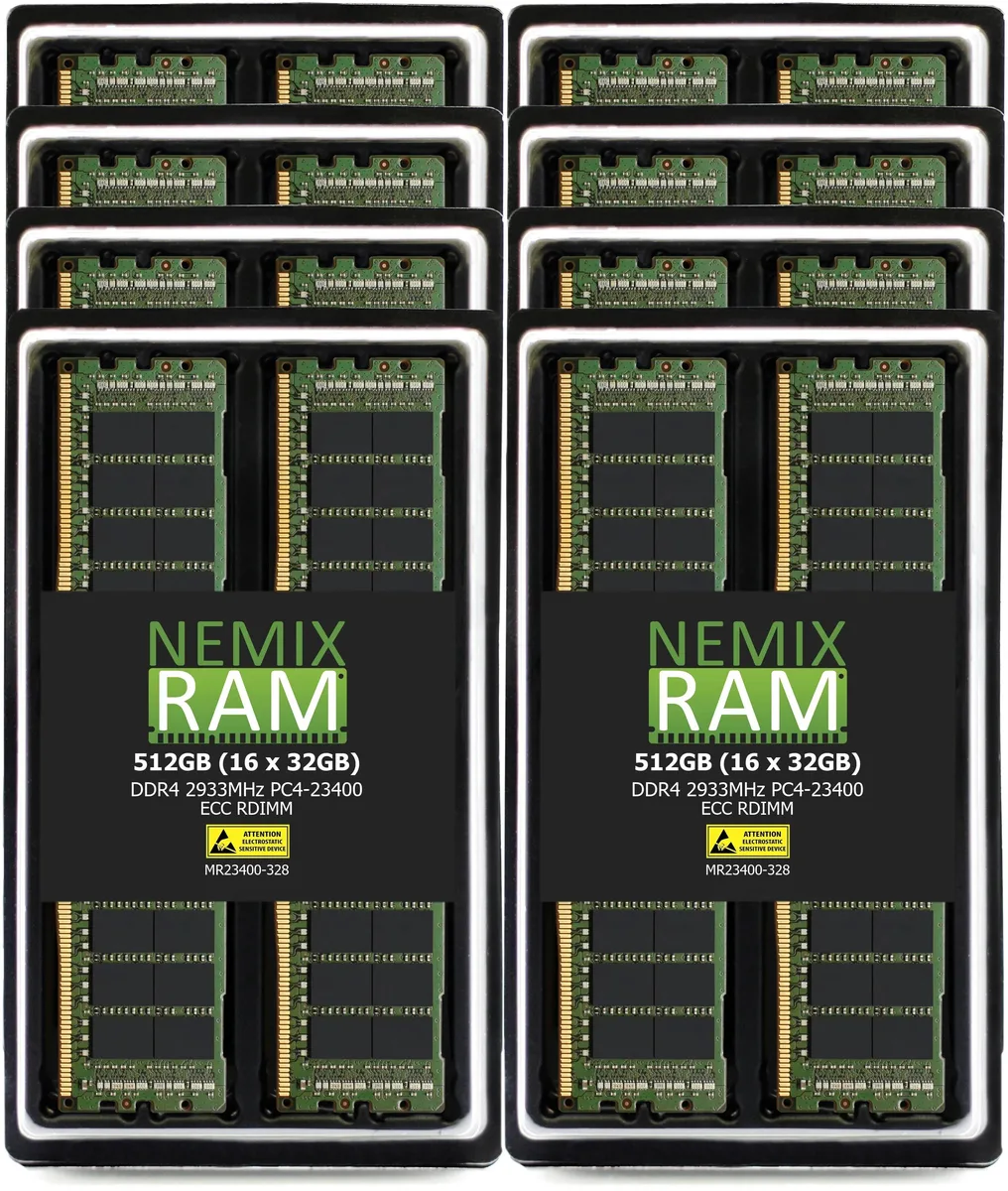NEMIX RAM NEMIX RAM 512GB (16x32GB) DDR4 2933MHz CL21 ECC RDIMM memory upgrade for Dell Precision 7920 — product photo