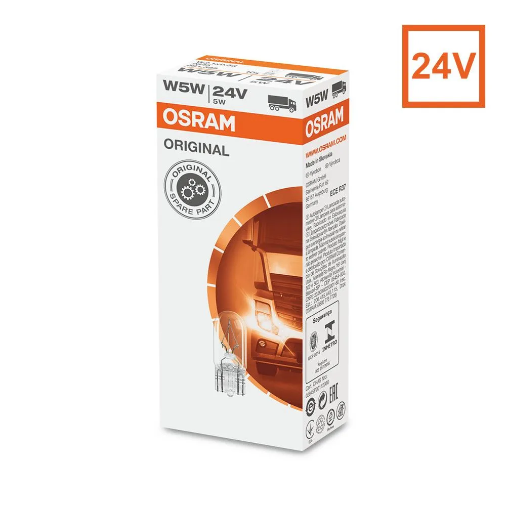 Ten clear wedge-base automotive bulbs in a pack