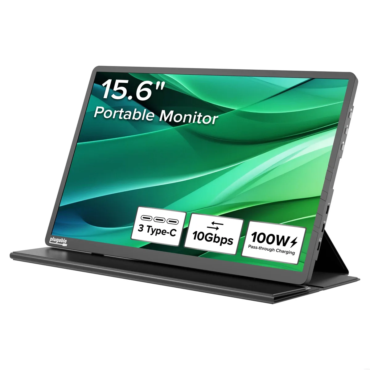 Plugable Technologies Plugable Technologies USBC-PDMON 15.6" Portable Monitor 100W PD 10Gbps Hub — product photo