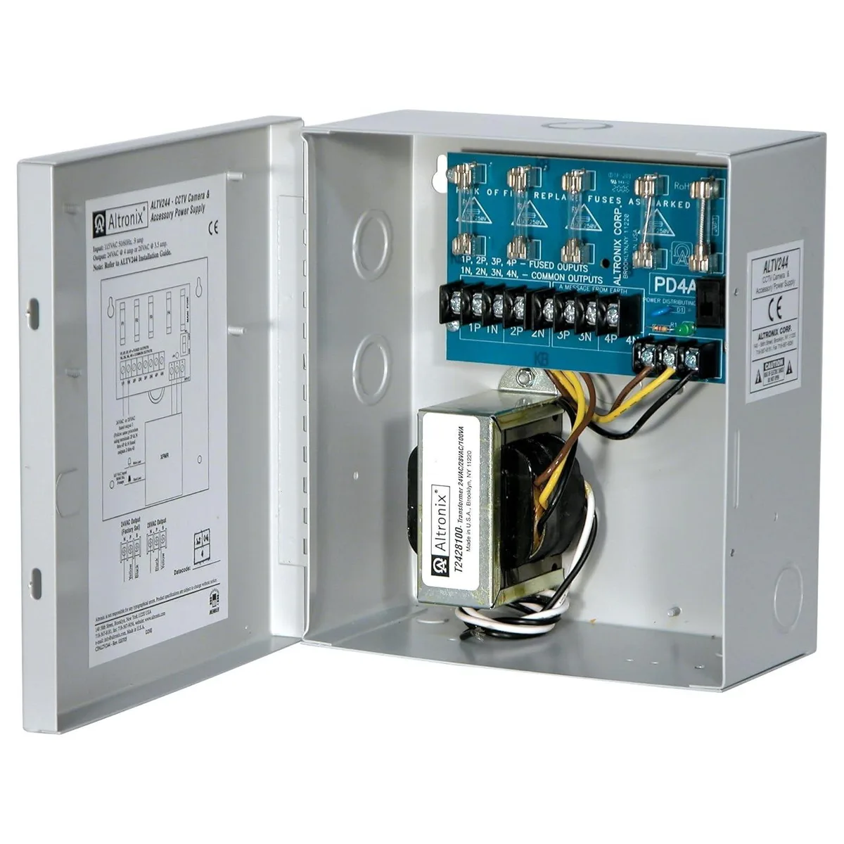 ALTRONIX ALTRONIX ALTV244 24VAC 4A 4-Fuse Power Supply — product photo