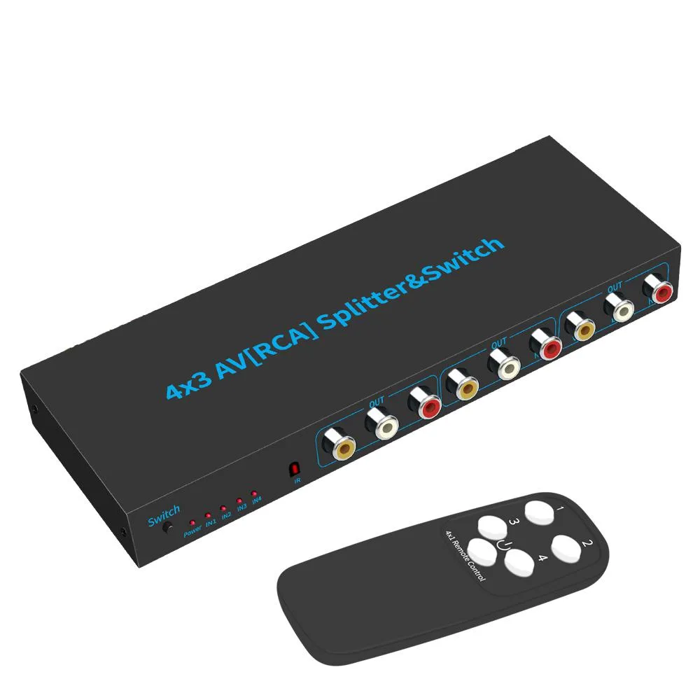ESTONE ESTONE OZQV 4-in-3-out Composite AV Switch audio — product photo