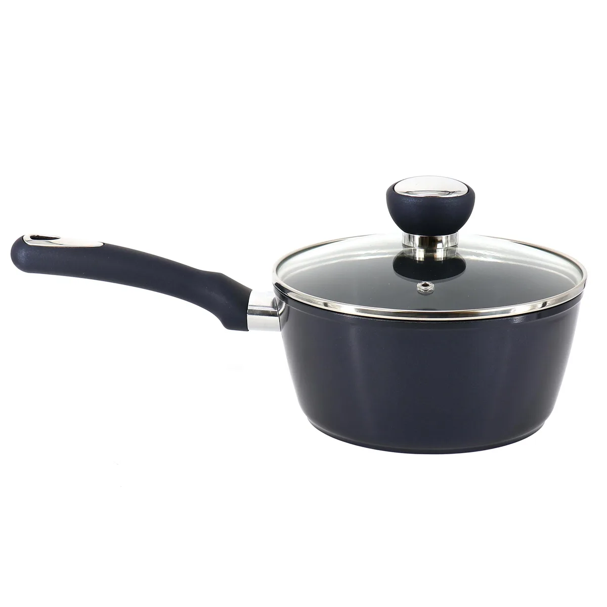 OSTER OSTER 510121081M 1.9 Quart Ceramic Nonstick Aluminum Saucepan with Lid Dark Blue — product photo