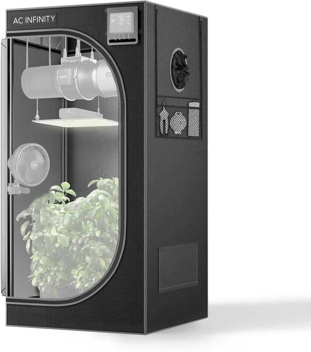 AC Infinity CLOUDLAB 422 Advance grow tent, 24x24x48, thick steel poles, 2000D diamond mylar canvas, viewing window