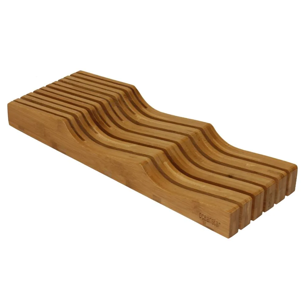 Oceanstar Design Oceanstar Design KB1354 Bamboo Cutlery Organizer 17 x 6.12 in 11 Knives — product photo