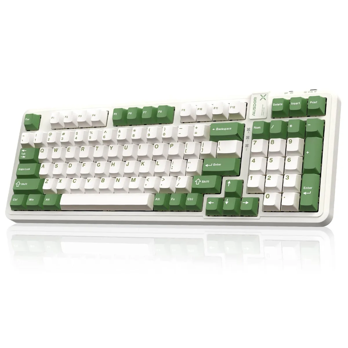 Vszerda Vszerda 98Pro Silent Mechanical Keyboard Green & White-Silent 97 keys gaming keyboard — product photo