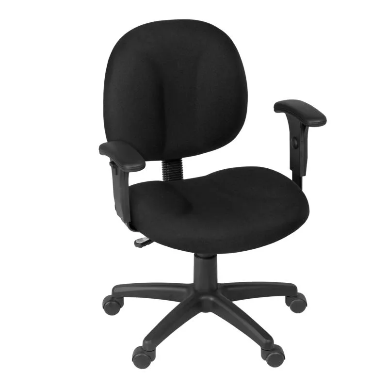Romig Romig 105 Desk &amp; Chair Set, Fabric, 3.5" Seat, 7-Pos Arms, Black — product photo