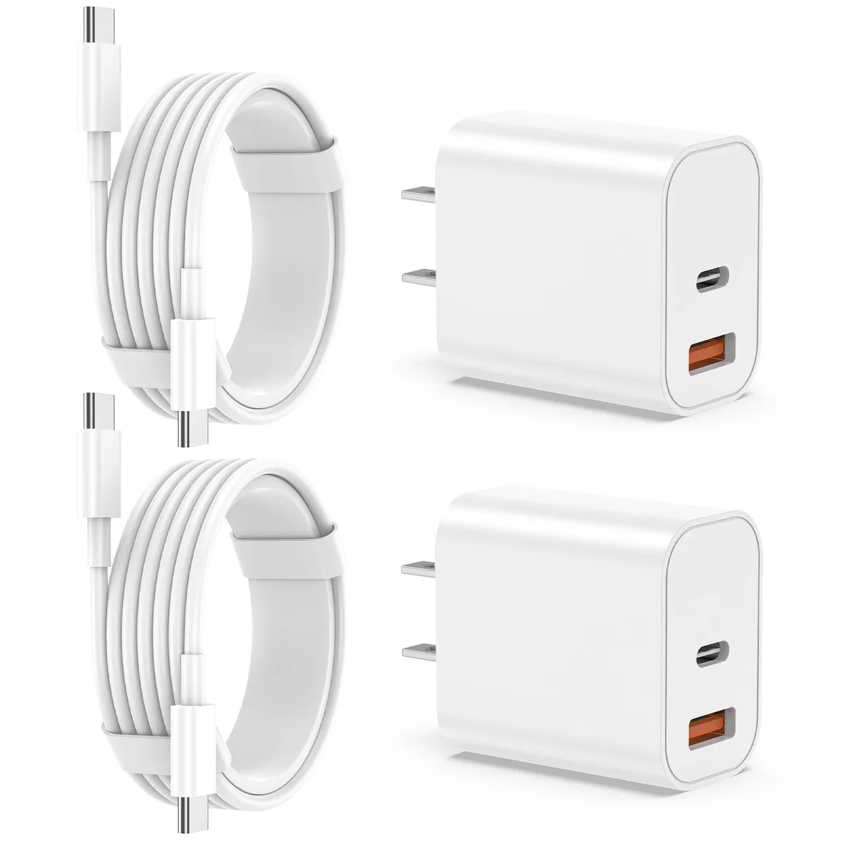 No Sew No Sew 20W Dual-Port USB-C Charger with 6ft Cable — product photo