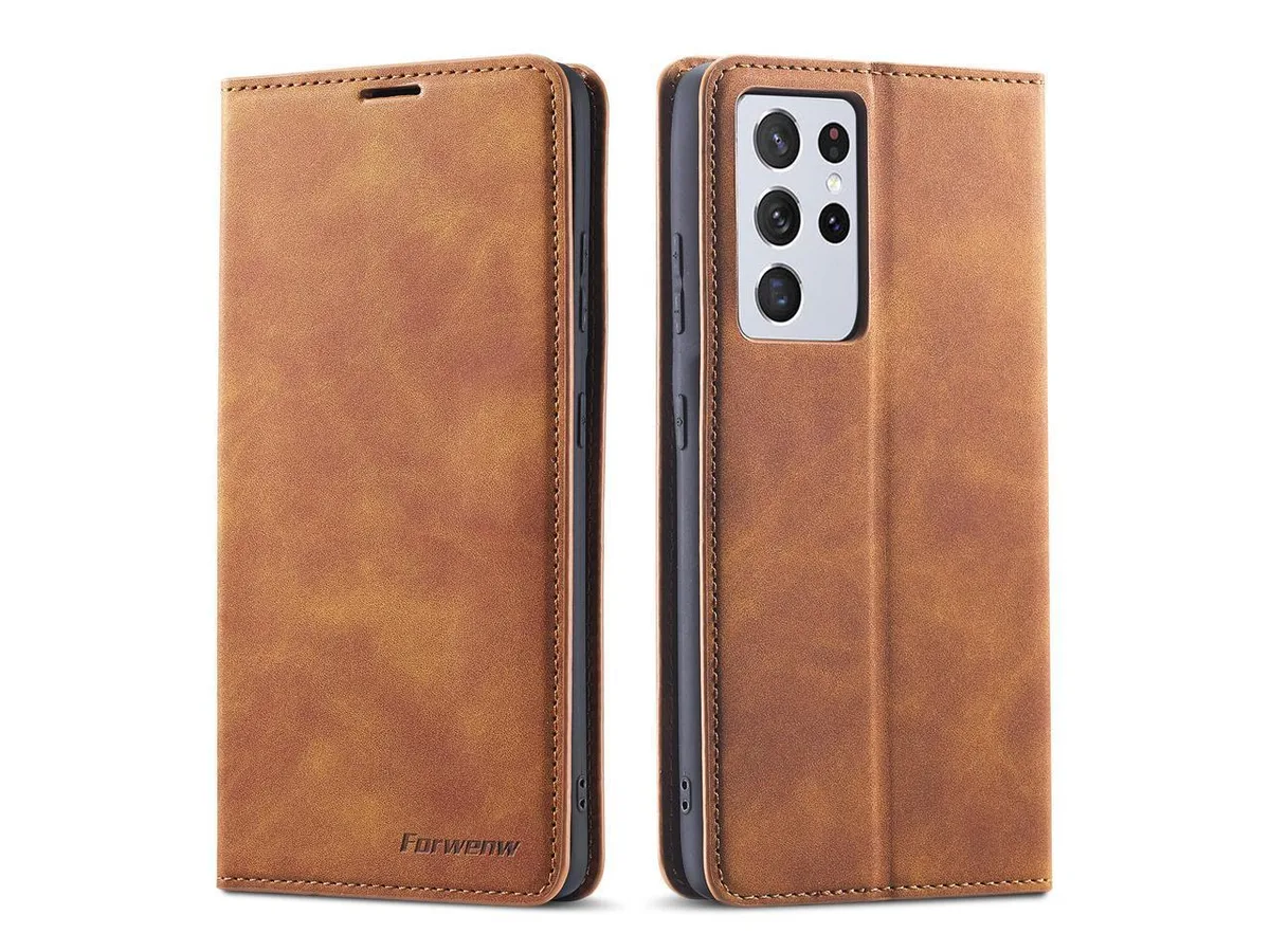 BONAEVER BONAEVER Samsung Galaxy S21 Ultra 6.8 Inch Case Brown — product photo