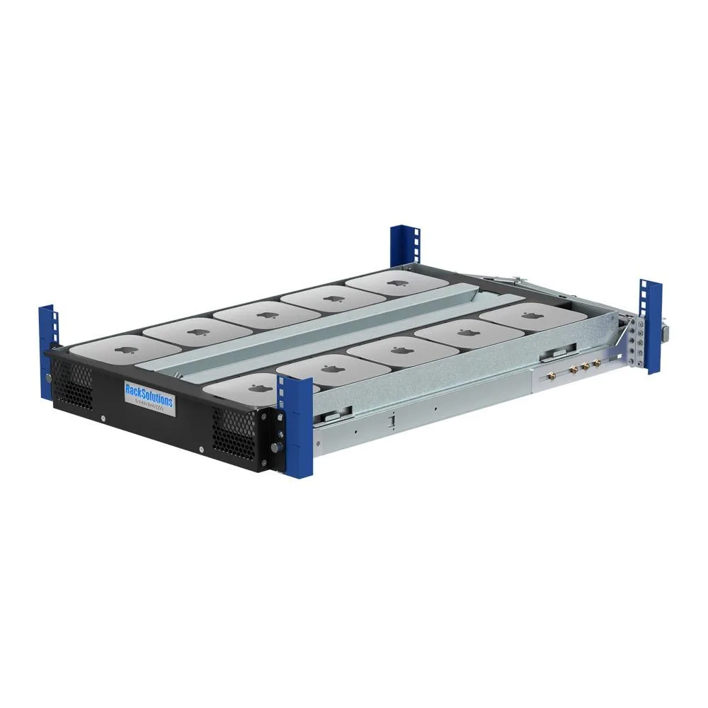 RackSolutions RackSolutions 2U HyperShelf for 10 Mac Mini M4 and M4 Pro (2024) — product photo