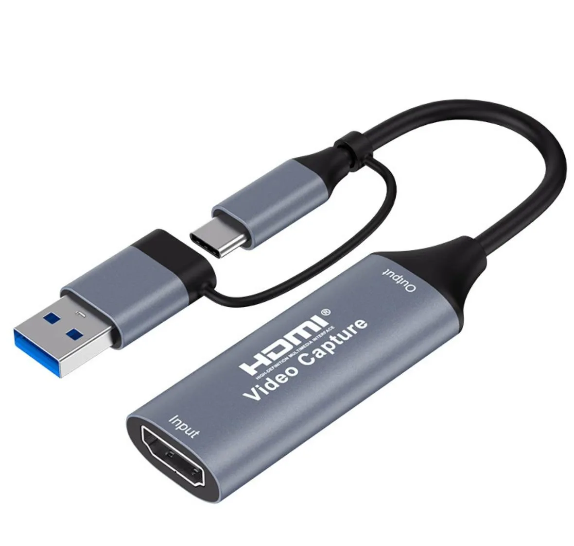 Corn Electronics Corn Electronics Video Capturing Device HDMI to USB 3.0 A and USB C 4K Input 1080P 60FPS — product photo