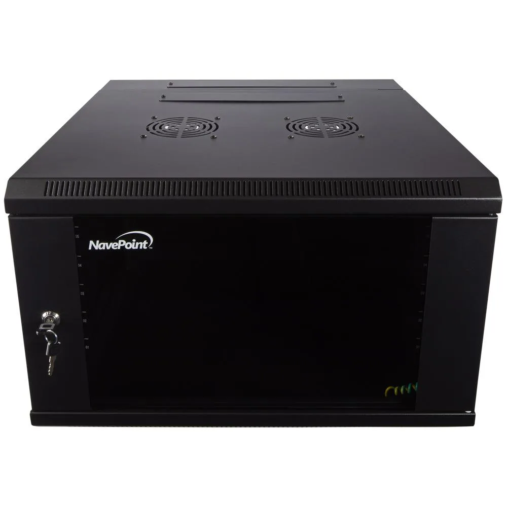 NavePoint NavePoint 6U Wall-Mount Swing-Out Cabinet 22in Deep 150lb Locking — product photo