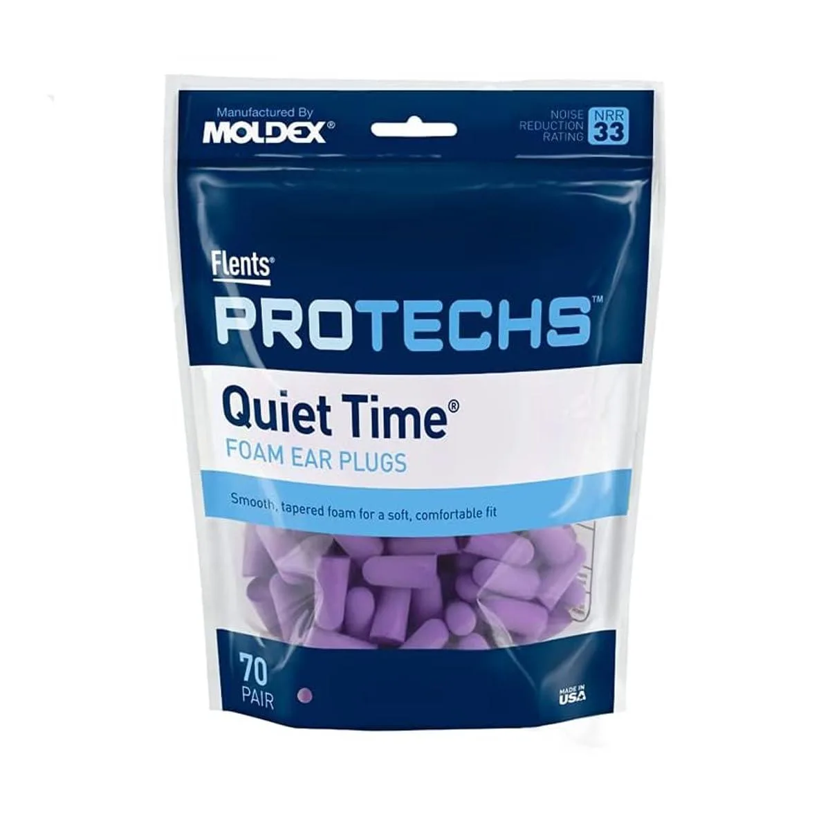  Flents 70121 Foam Ear Plugs 33 dB 70 Pair Purple — product photo