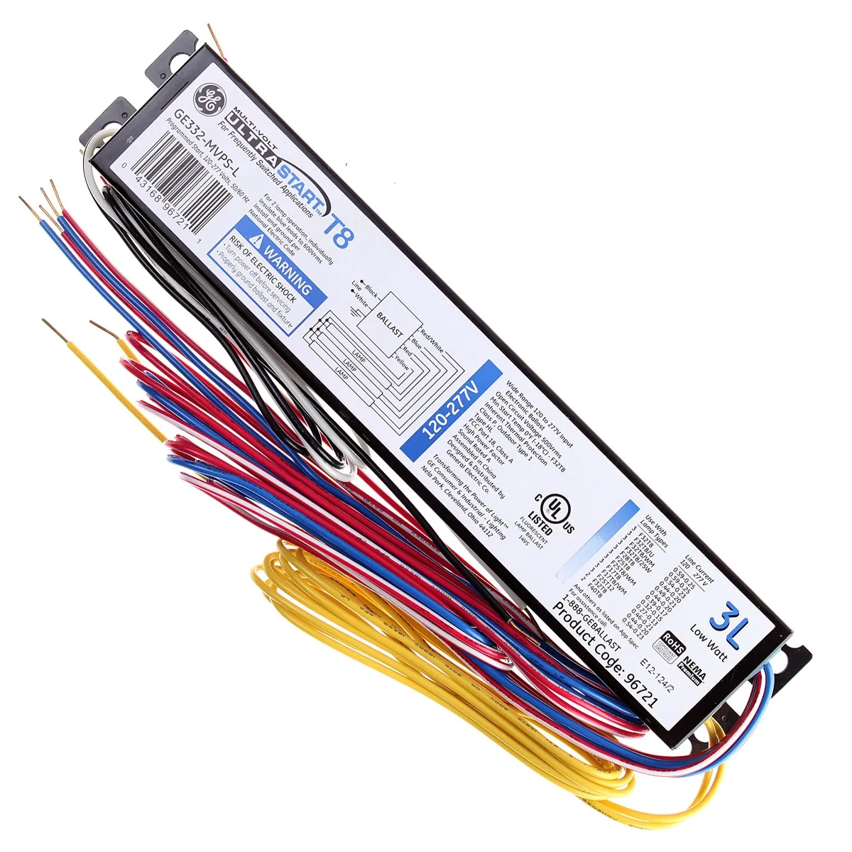 Rectangular grey metal box with side wiring terminals