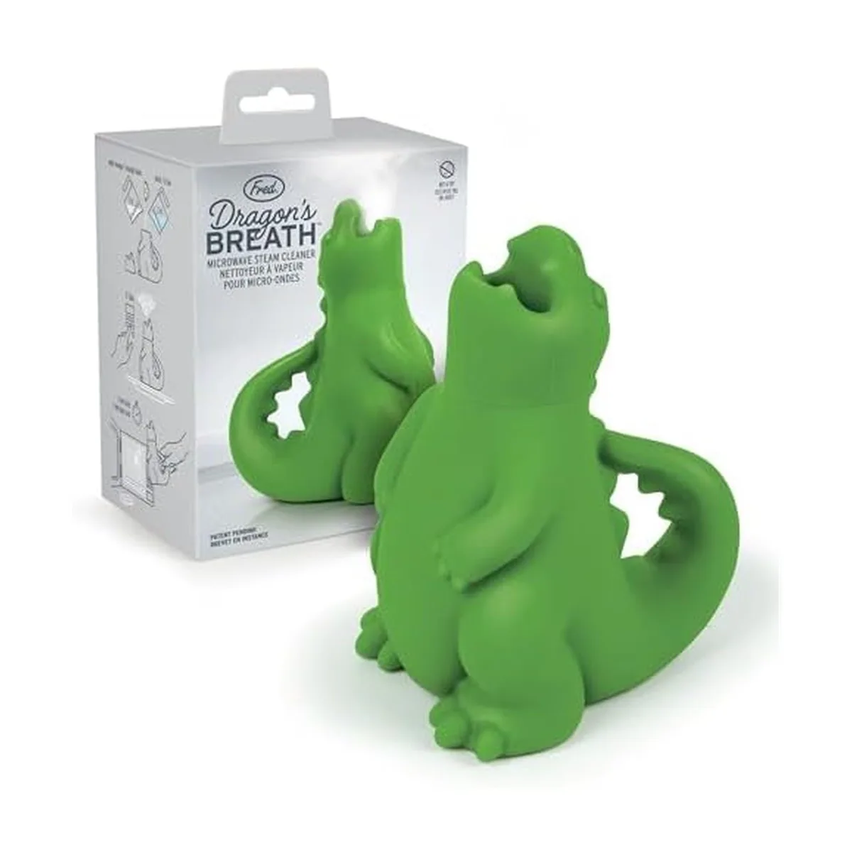 Fred & Friends Dragon's Breath Microwave Steam Cleaner Green 800W — product photo
