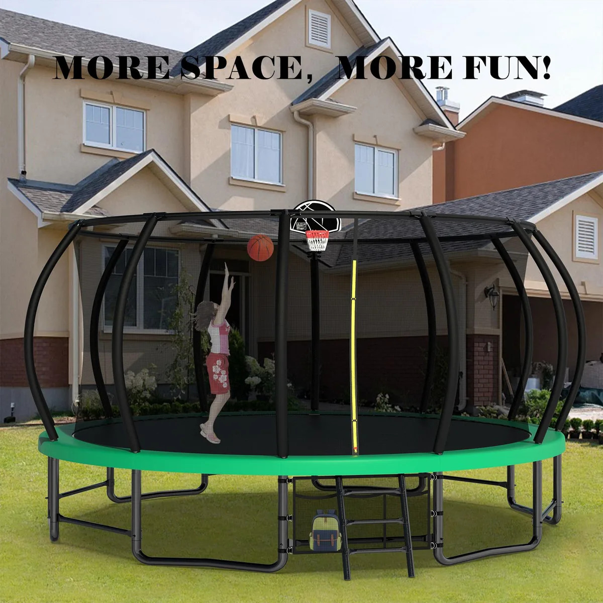 MERSCO MERSCO 16FT Outdoor Toy Trampoline Green — product photo