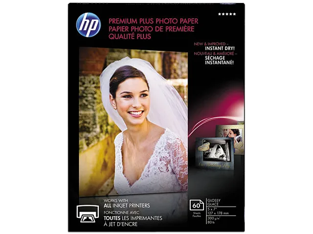 HP HP CR669A Premium Plus Photo Paper 80 lbs Glossy 5 x 7 60 Sheets — product photo