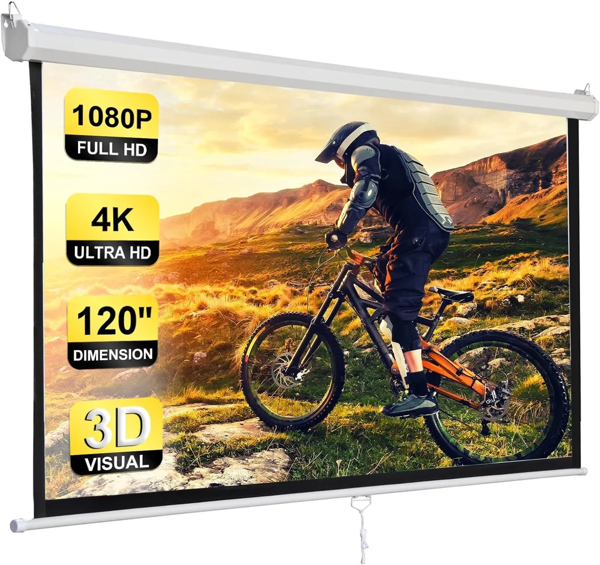 PISKEKAT PISKEKAT 120" 1:1 Manual Screen 84x84 in 1.1 Gain office equipment — product photo