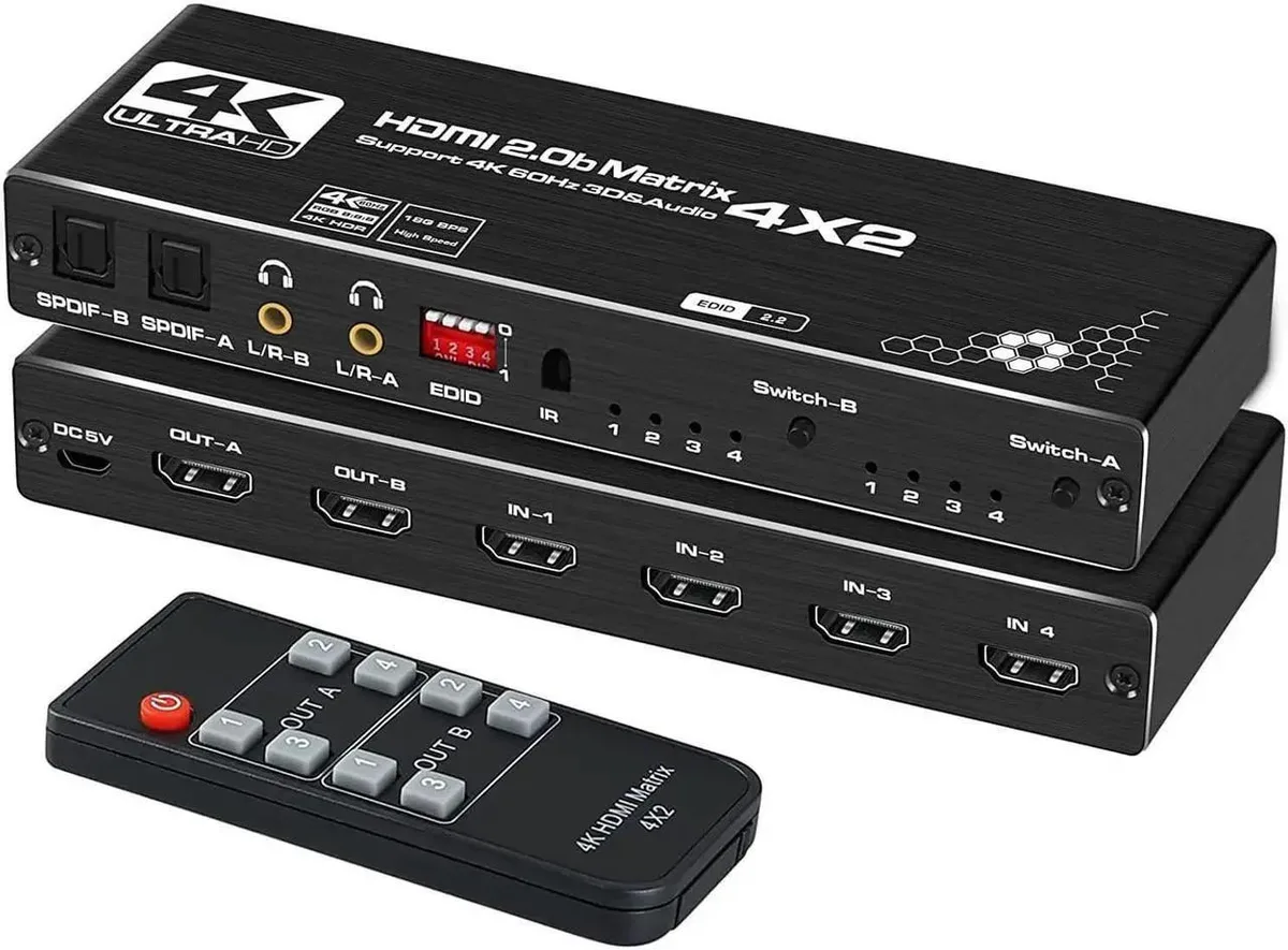 Vszerda Vszerda 4x2 HDMI Matrix Switch 4K 60Hz OZJ1 — product photo