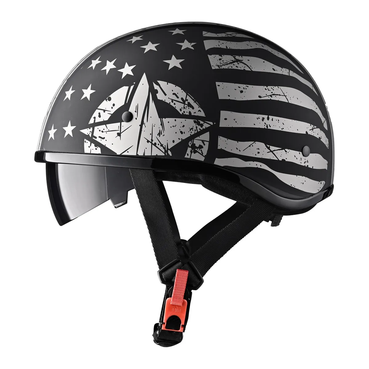 Yescom USA, Inc. Yescom USA, Inc. 33HEL013-883VM-001 Helmet DOT-218 Half Face Black Medium 2.4 Lbs — product photo