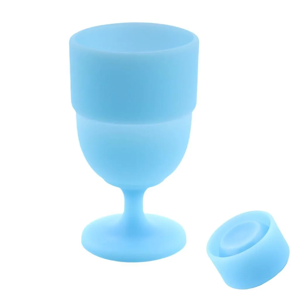  TWZKXC Collapsible Silicone Wine Glass 6.76 oz Blue — product photo