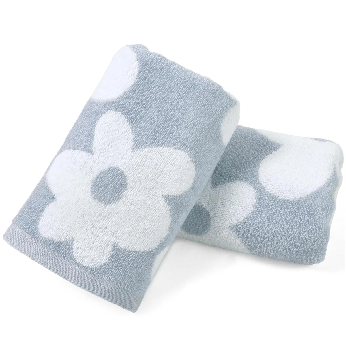  Lavish Home 2 Pack Cotton Hand Towels 13" x 28" Dusty Blue — product photo