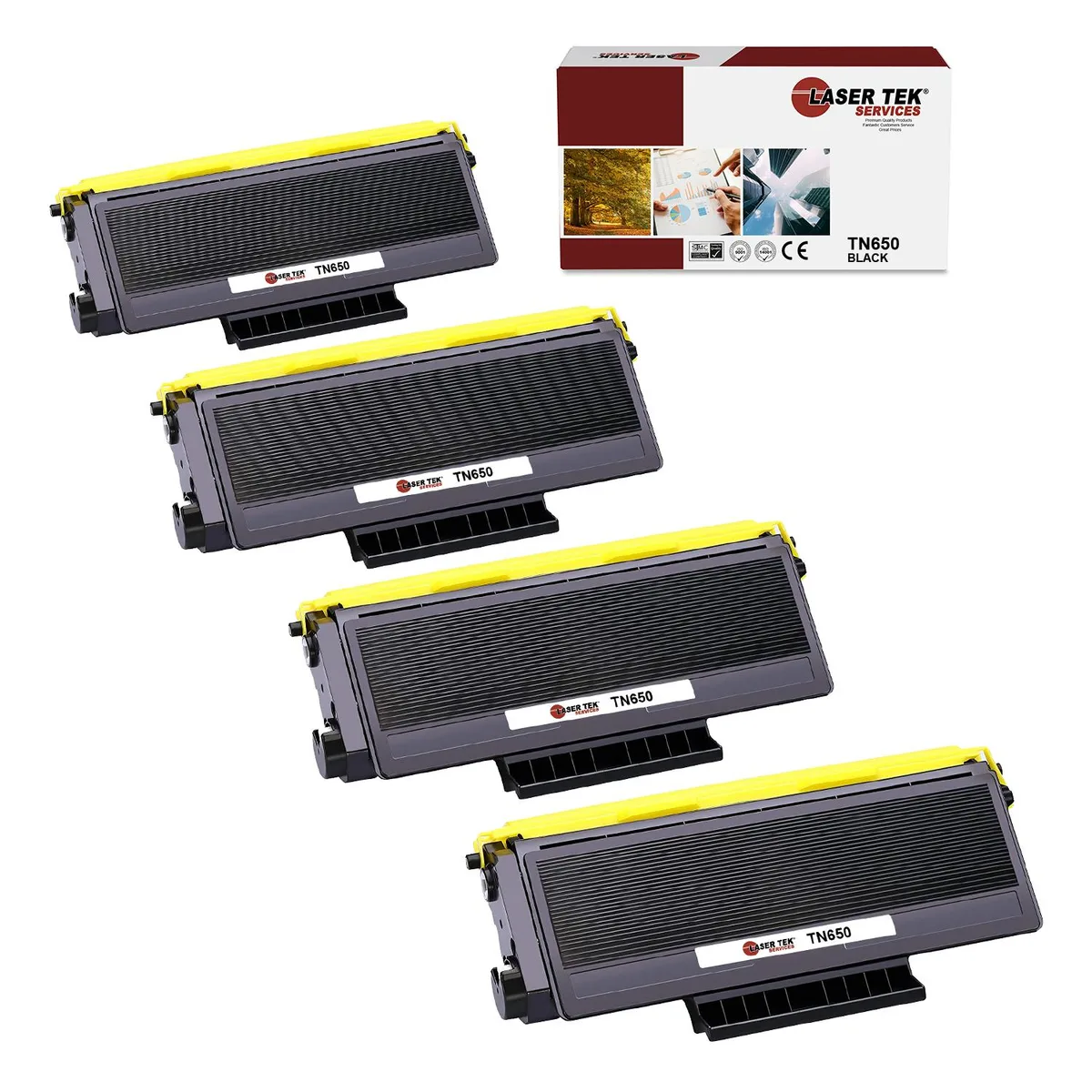 Laser Tek Services Laser Tek Services TN-650 Black Toner Cartridge 4PK 8000 pages — product photo
