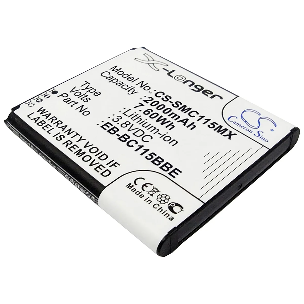 Cameron &amp; Co Cameron &amp; Co DS-CS-SMC115MX Camera Battery 3.8V 2000mAh — product photo
