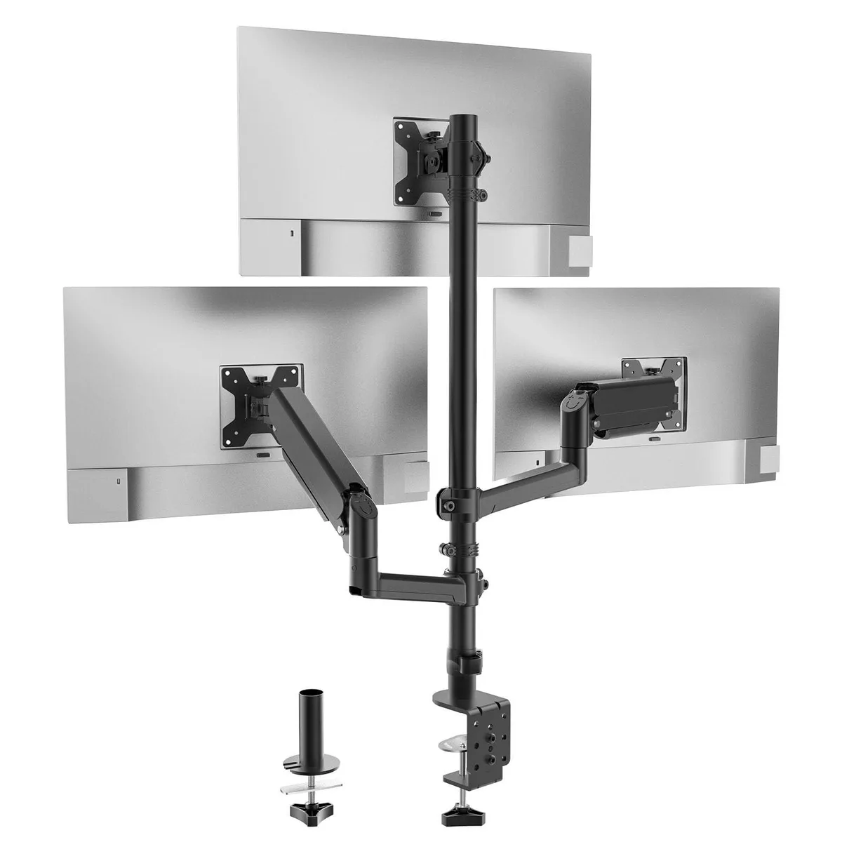 V2 Technologies V2 Technologies Triple Monitor Mount 13-27 inch 2 in 1 accessory — product photo