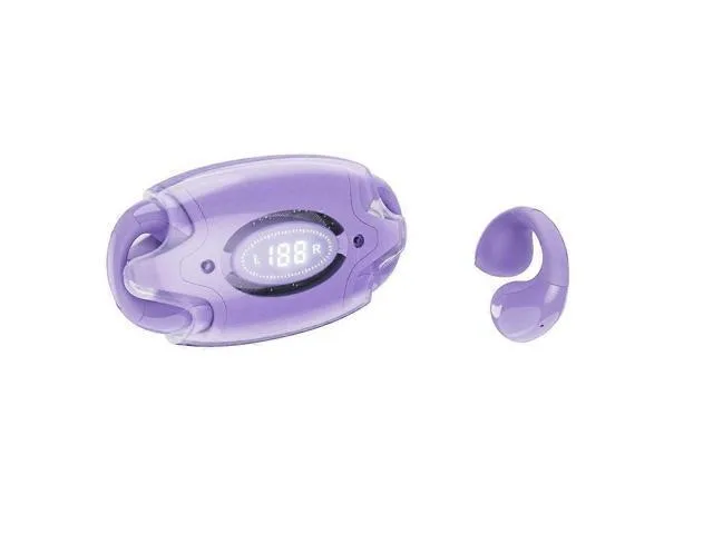 LORDWORLD LORDWORLD Purple Open Ear Clip Headphones Bluetooth 5.3 30H — product photo
